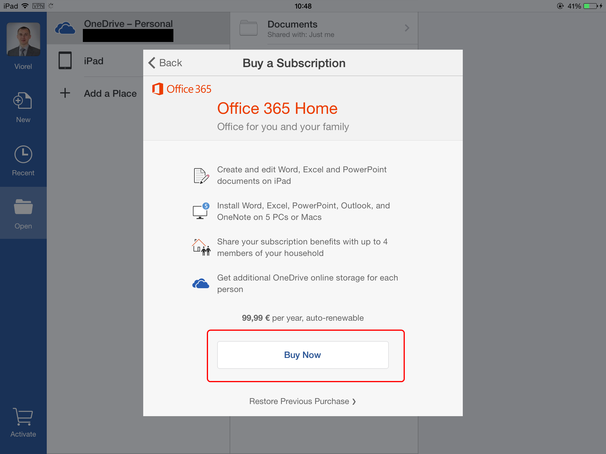 Collaborate using Microsoft Word for iPad app on premises 