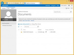 The personal site (OneDrive).