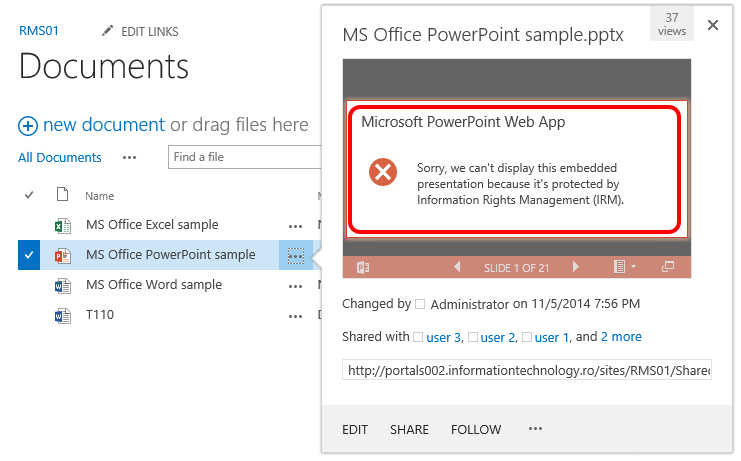 Classified information and mobile devices challenges with SharePoint Office Web Apps AD RMS 01