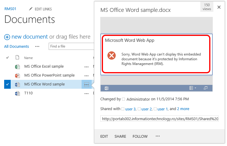 Classified information and mobile devices challenges with SharePoint Office Web Apps AD RMS 02
