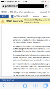 Classified information and mobile devices challenges with SharePoint Office Web Apps AD RMS 22