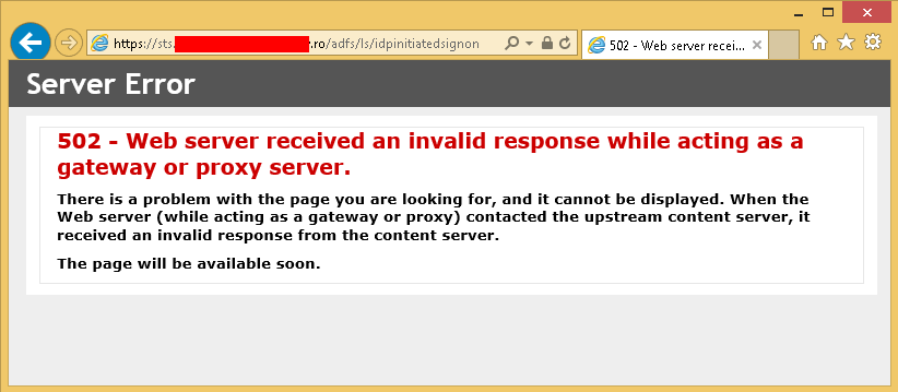 Server Error 502 Web Server Received An Invalid Response
