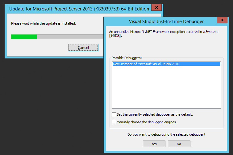Annoyed By Visual Studio Just In Time Debugger Viorel Iftode